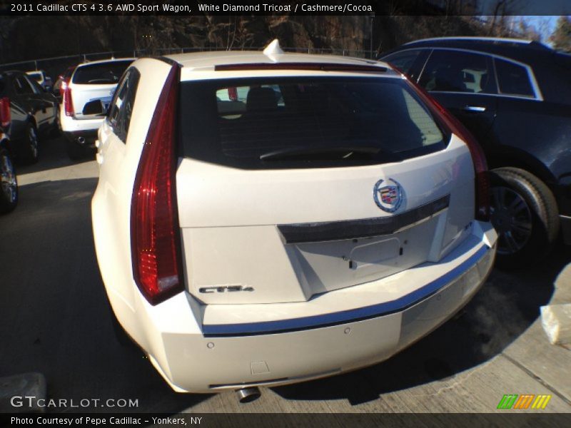 White Diamond Tricoat / Cashmere/Cocoa 2011 Cadillac CTS 4 3.6 AWD Sport Wagon
