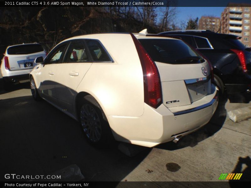 White Diamond Tricoat / Cashmere/Cocoa 2011 Cadillac CTS 4 3.6 AWD Sport Wagon