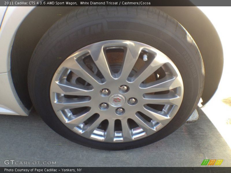 White Diamond Tricoat / Cashmere/Cocoa 2011 Cadillac CTS 4 3.6 AWD Sport Wagon