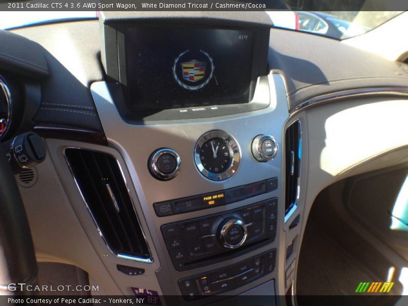 White Diamond Tricoat / Cashmere/Cocoa 2011 Cadillac CTS 4 3.6 AWD Sport Wagon