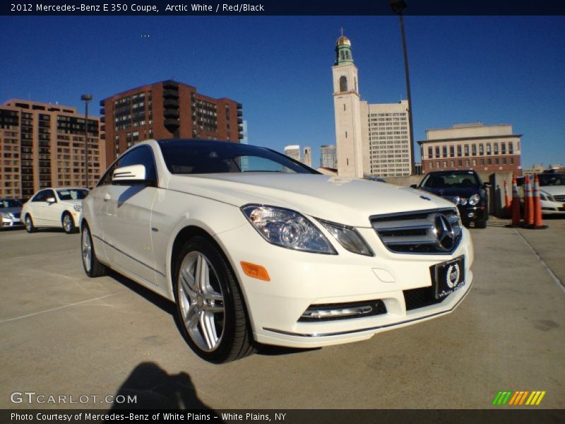 Arctic White / Red/Black 2012 Mercedes-Benz E 350 Coupe