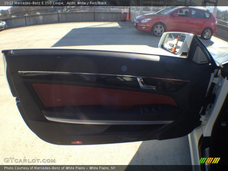 Arctic White / Red/Black 2012 Mercedes-Benz E 350 Coupe