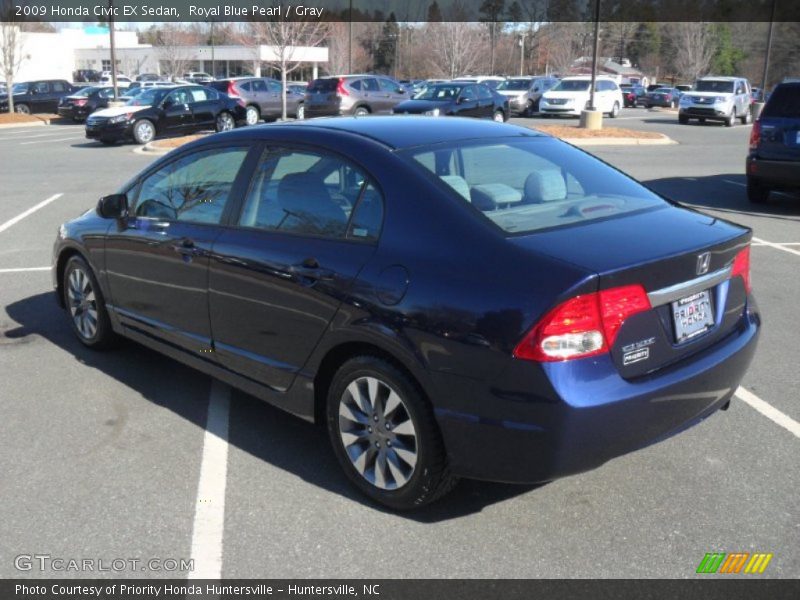 Royal Blue Pearl / Gray 2009 Honda Civic EX Sedan