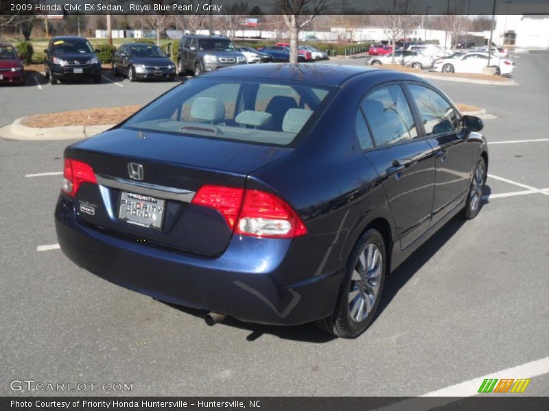 Royal Blue Pearl / Gray 2009 Honda Civic EX Sedan
