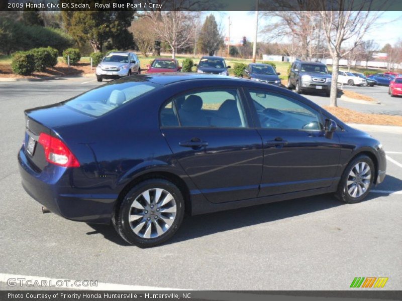 Royal Blue Pearl / Gray 2009 Honda Civic EX Sedan