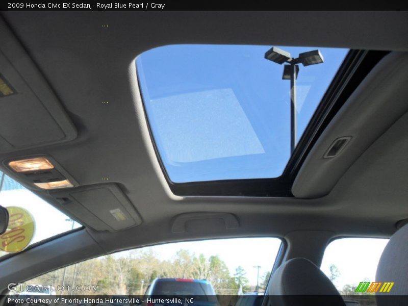 Royal Blue Pearl / Gray 2009 Honda Civic EX Sedan