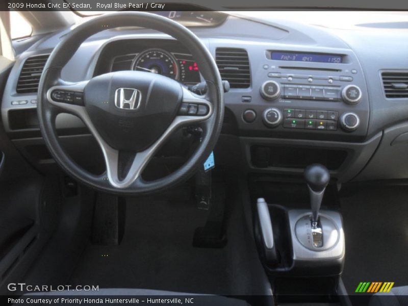 Royal Blue Pearl / Gray 2009 Honda Civic EX Sedan