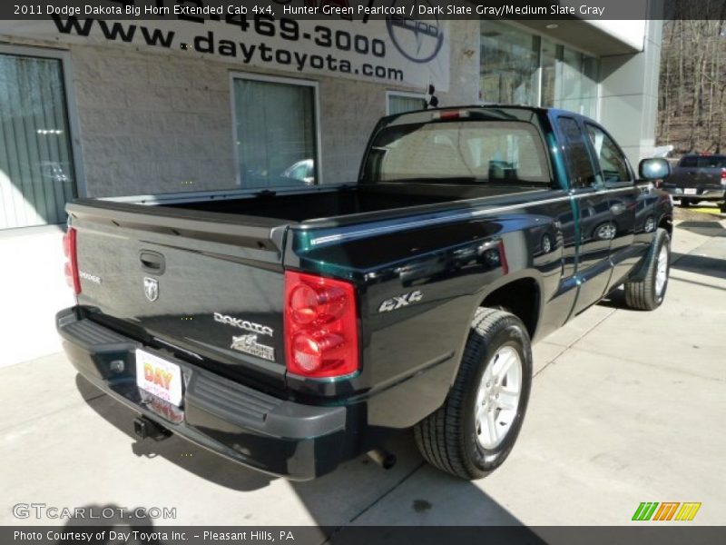 Hunter Green Pearlcoat / Dark Slate Gray/Medium Slate Gray 2011 Dodge Dakota Big Horn Extended Cab 4x4
