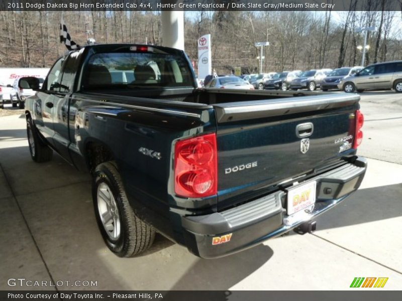 Hunter Green Pearlcoat / Dark Slate Gray/Medium Slate Gray 2011 Dodge Dakota Big Horn Extended Cab 4x4