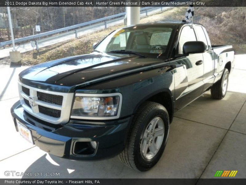 Hunter Green Pearlcoat / Dark Slate Gray/Medium Slate Gray 2011 Dodge Dakota Big Horn Extended Cab 4x4