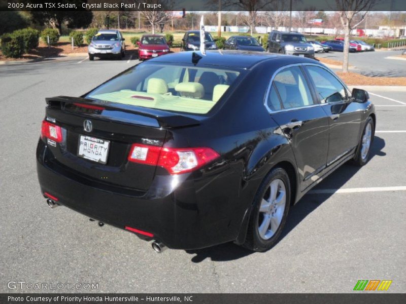 Crystal Black Pearl / Taupe 2009 Acura TSX Sedan
