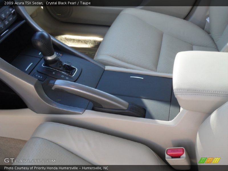 Crystal Black Pearl / Taupe 2009 Acura TSX Sedan