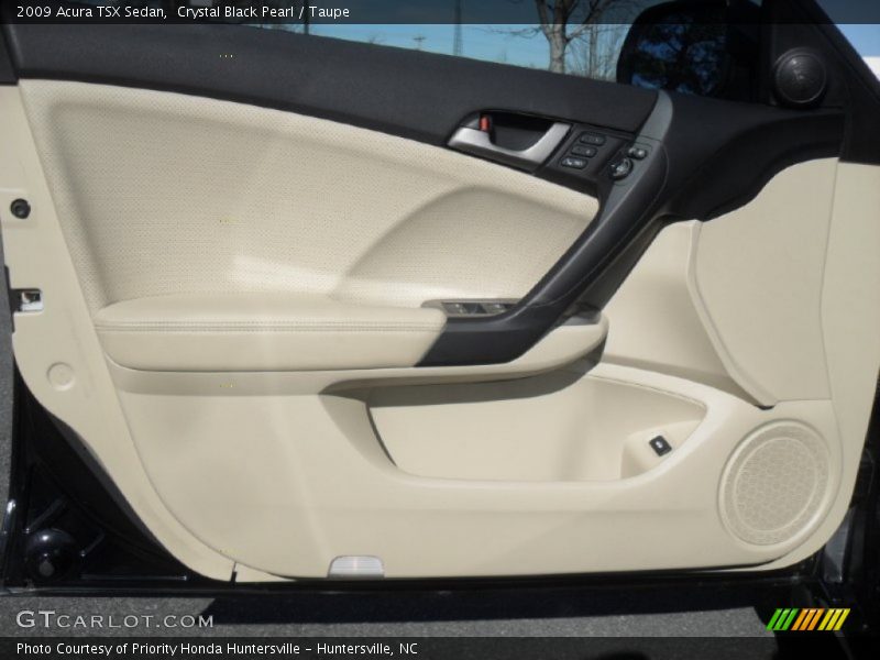 Crystal Black Pearl / Taupe 2009 Acura TSX Sedan