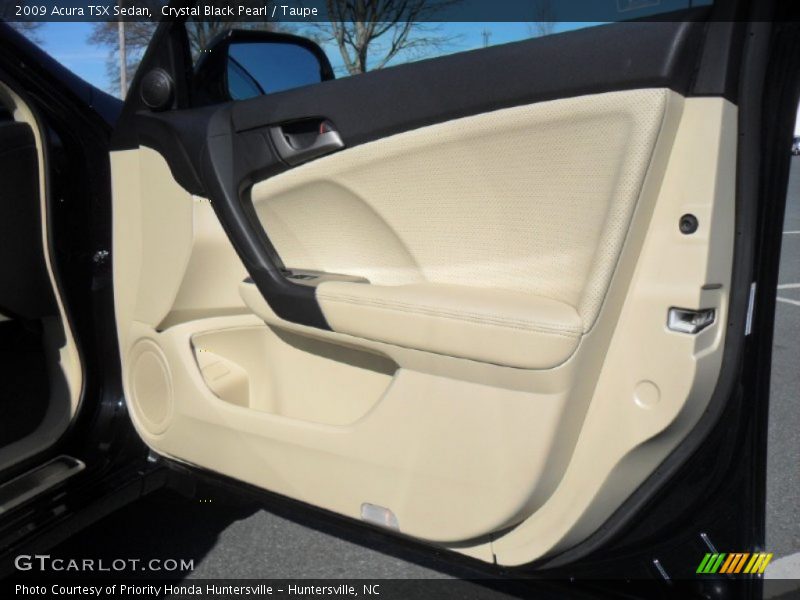 Crystal Black Pearl / Taupe 2009 Acura TSX Sedan