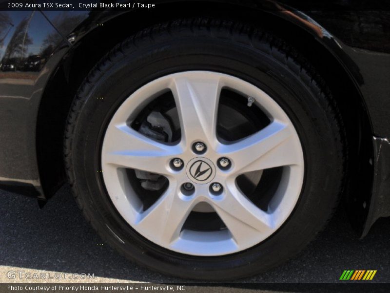 Crystal Black Pearl / Taupe 2009 Acura TSX Sedan