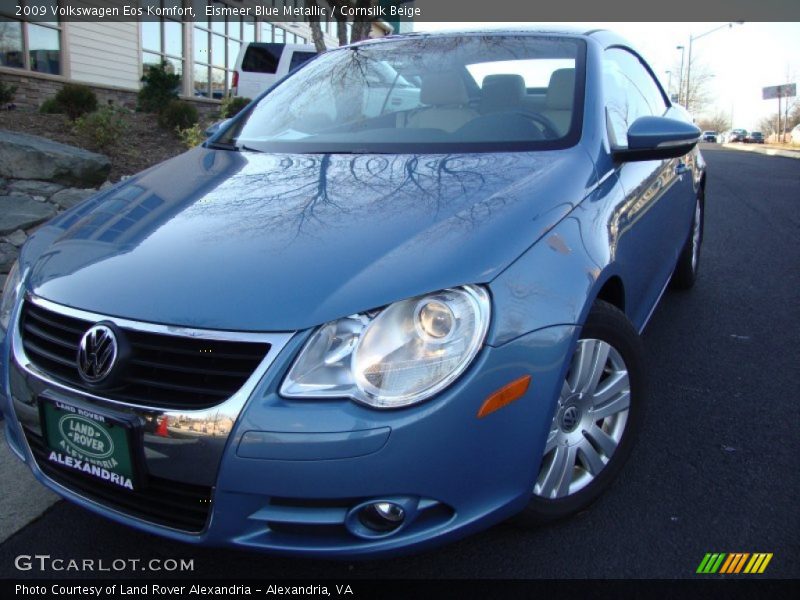 Eismeer Blue Metallic / Cornsilk Beige 2009 Volkswagen Eos Komfort
