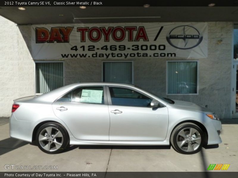 Classic Silver Metallic / Black 2012 Toyota Camry SE V6