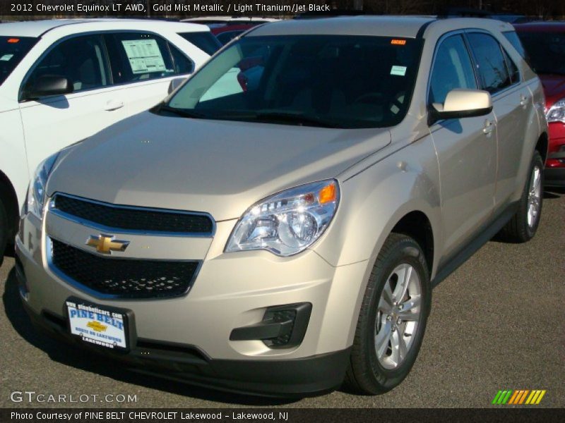 Gold Mist Metallic / Light Titanium/Jet Black 2012 Chevrolet Equinox LT AWD