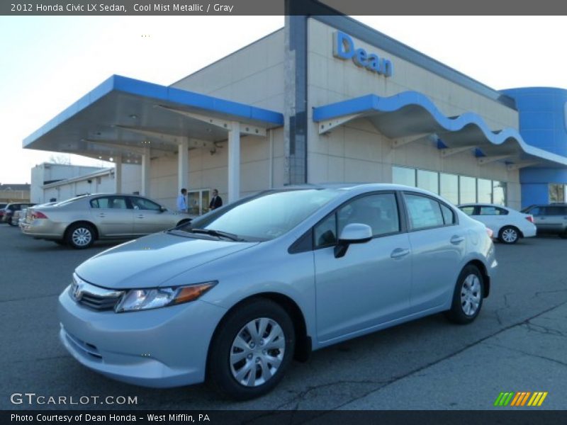 Cool Mist Metallic / Gray 2012 Honda Civic LX Sedan