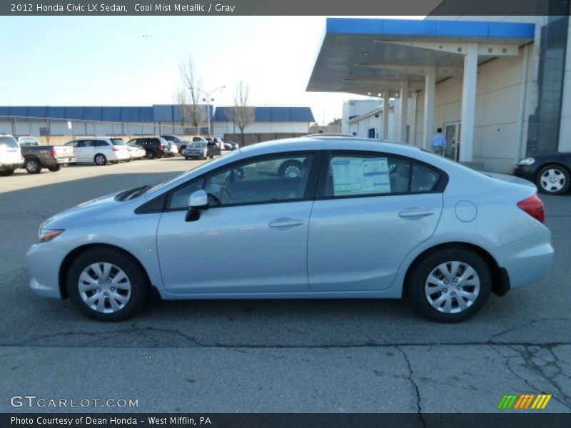 Cool Mist Metallic / Gray 2012 Honda Civic LX Sedan