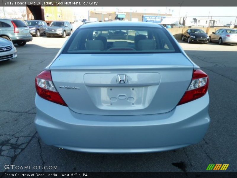 Cool Mist Metallic / Gray 2012 Honda Civic LX Sedan