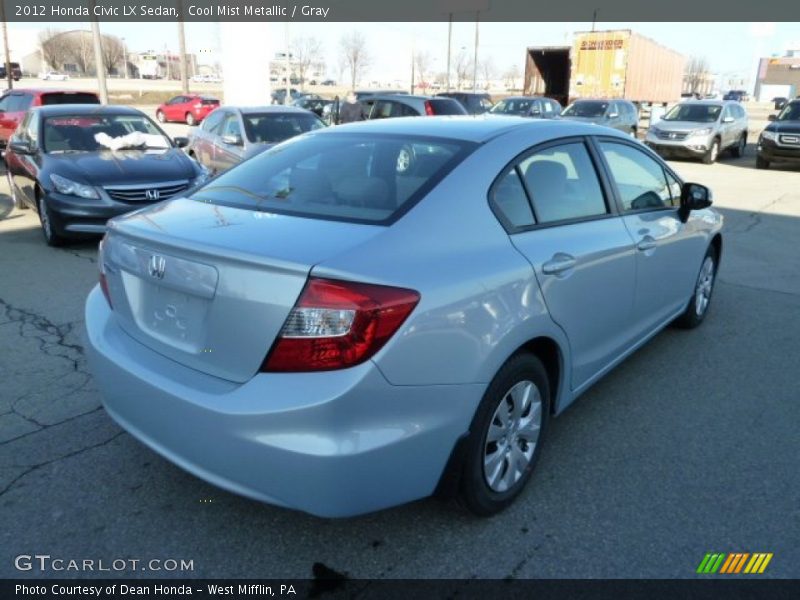 Cool Mist Metallic / Gray 2012 Honda Civic LX Sedan