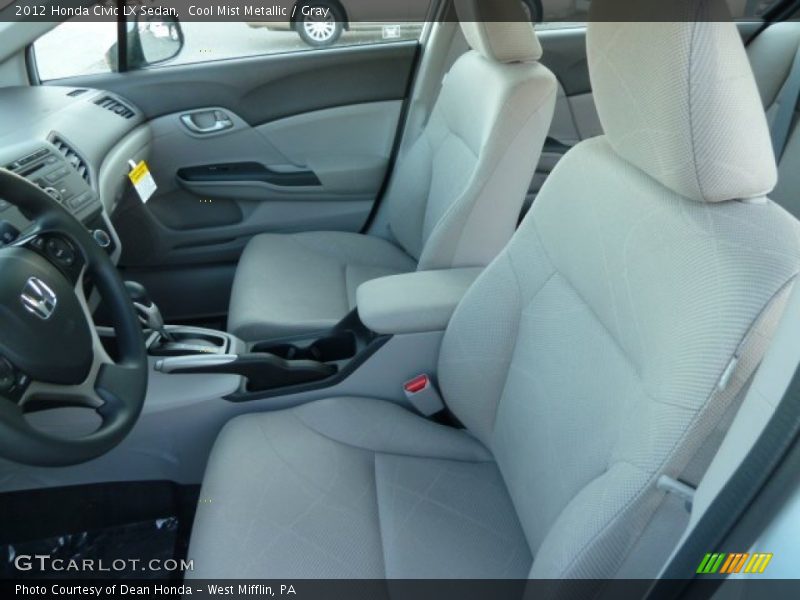 Cool Mist Metallic / Gray 2012 Honda Civic LX Sedan