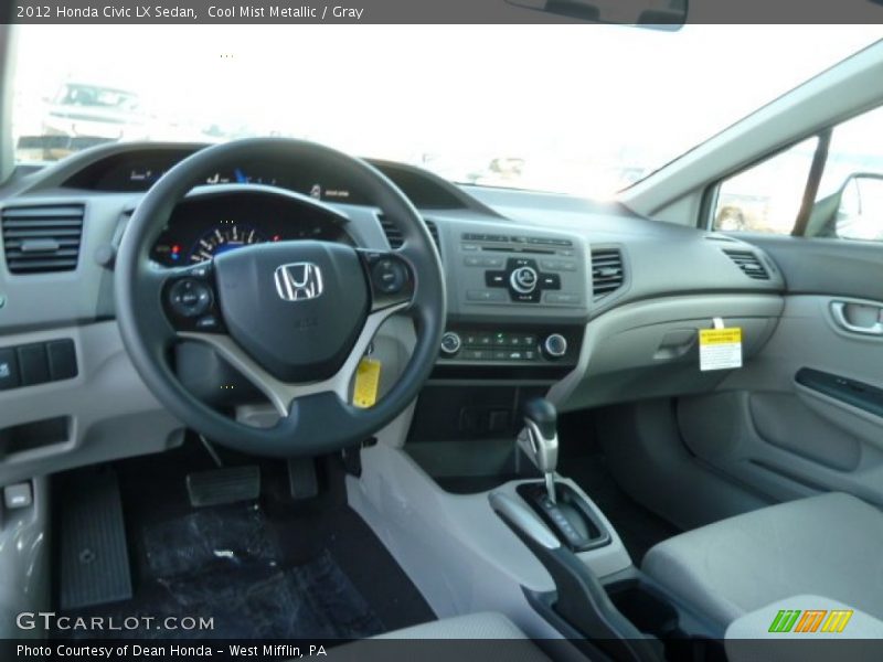 Cool Mist Metallic / Gray 2012 Honda Civic LX Sedan