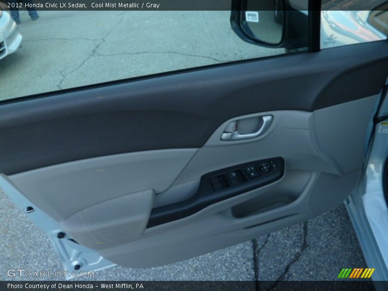 Cool Mist Metallic / Gray 2012 Honda Civic LX Sedan