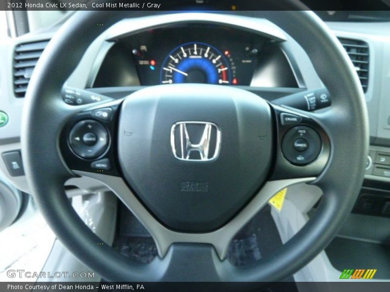 Cool Mist Metallic / Gray 2012 Honda Civic LX Sedan