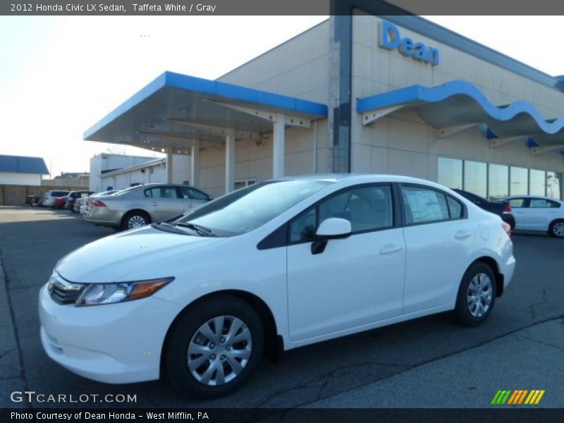 Taffeta White / Gray 2012 Honda Civic LX Sedan