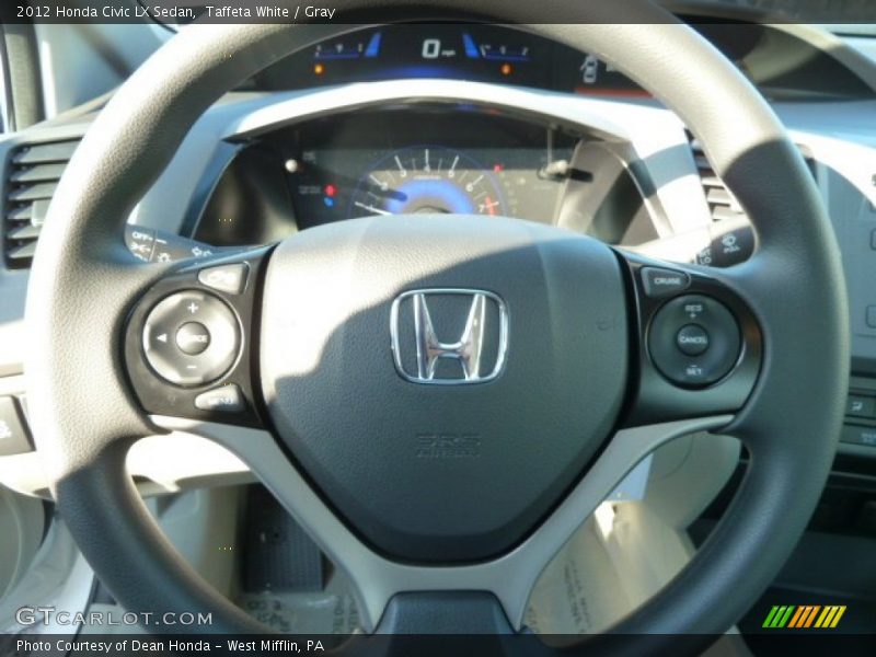 Taffeta White / Gray 2012 Honda Civic LX Sedan