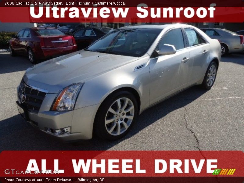 Light Platinum / Cashmere/Cocoa 2008 Cadillac CTS 4 AWD Sedan