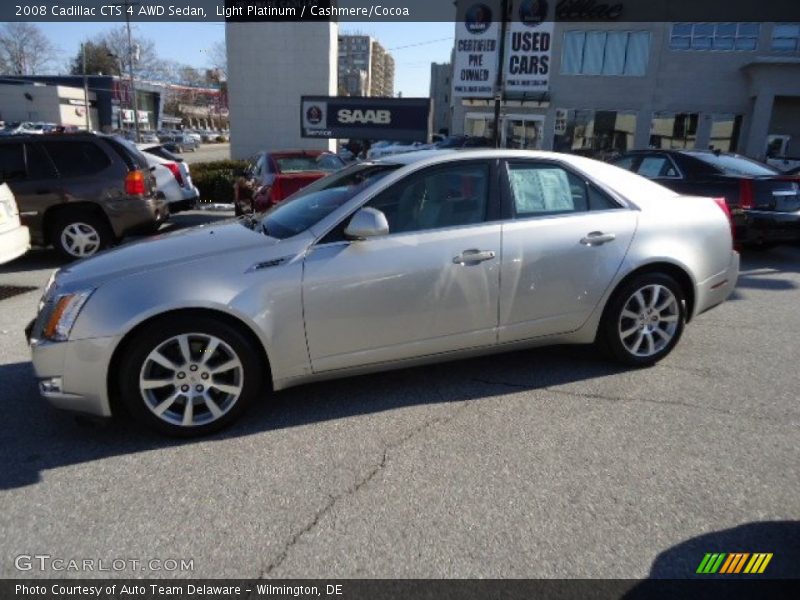 Light Platinum / Cashmere/Cocoa 2008 Cadillac CTS 4 AWD Sedan