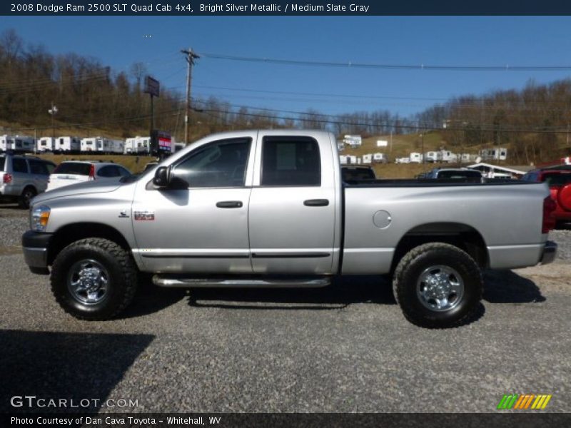 Bright Silver Metallic / Medium Slate Gray 2008 Dodge Ram 2500 SLT Quad Cab 4x4