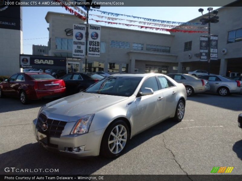 Light Platinum / Cashmere/Cocoa 2008 Cadillac CTS 4 AWD Sedan