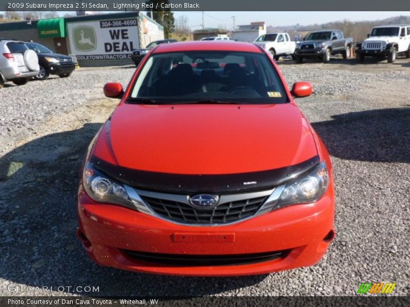 Lightning Red / Carbon Black 2009 Subaru Impreza 2.5i Sedan
