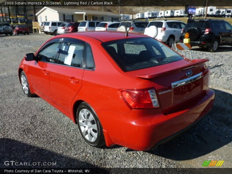 Lightning Red / Carbon Black 2009 Subaru Impreza 2.5i Sedan