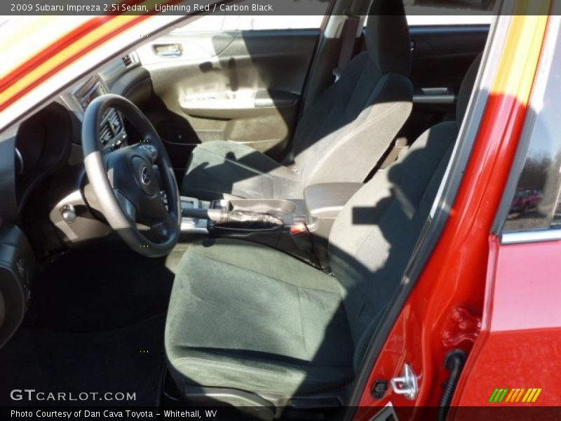 Lightning Red / Carbon Black 2009 Subaru Impreza 2.5i Sedan