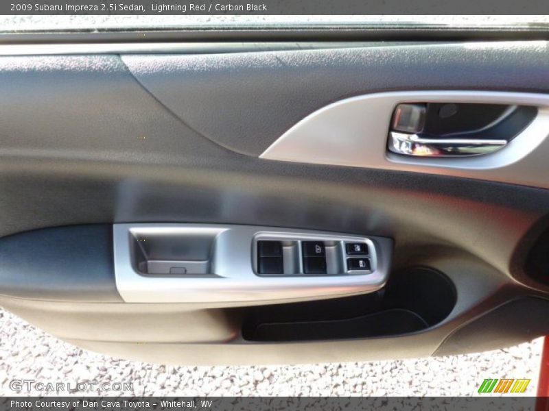 Lightning Red / Carbon Black 2009 Subaru Impreza 2.5i Sedan