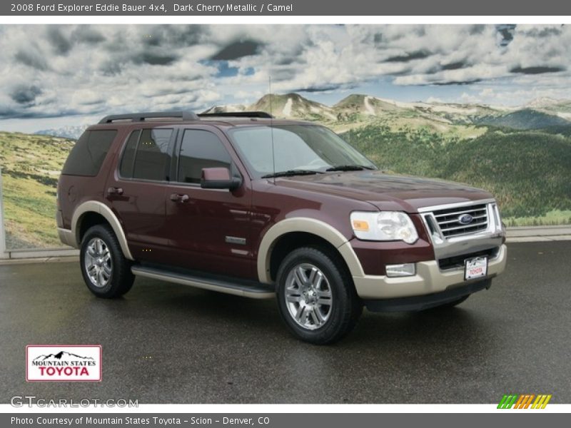 Dark Cherry Metallic / Camel 2008 Ford Explorer Eddie Bauer 4x4