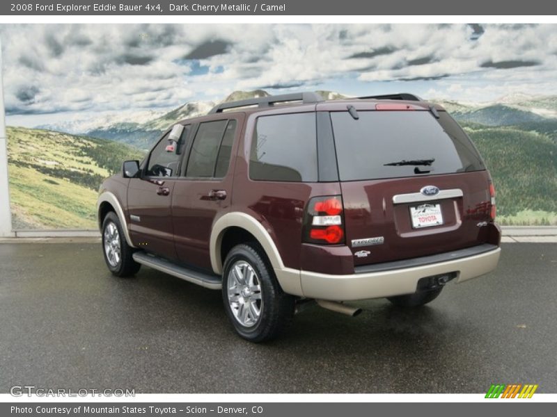 Dark Cherry Metallic / Camel 2008 Ford Explorer Eddie Bauer 4x4