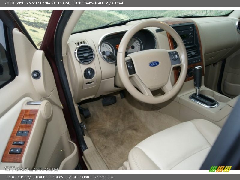 Dark Cherry Metallic / Camel 2008 Ford Explorer Eddie Bauer 4x4