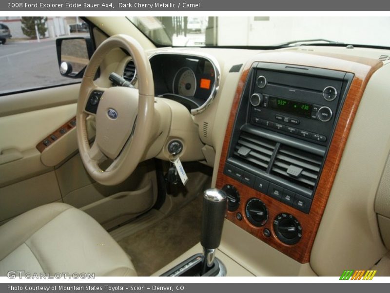 Dark Cherry Metallic / Camel 2008 Ford Explorer Eddie Bauer 4x4