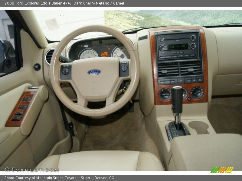Dark Cherry Metallic / Camel 2008 Ford Explorer Eddie Bauer 4x4