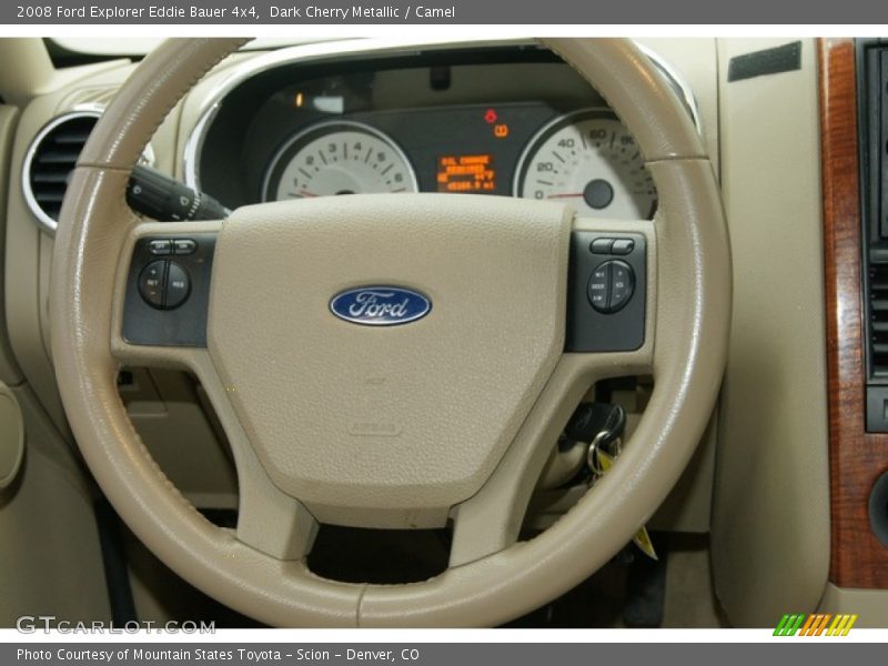 Dark Cherry Metallic / Camel 2008 Ford Explorer Eddie Bauer 4x4