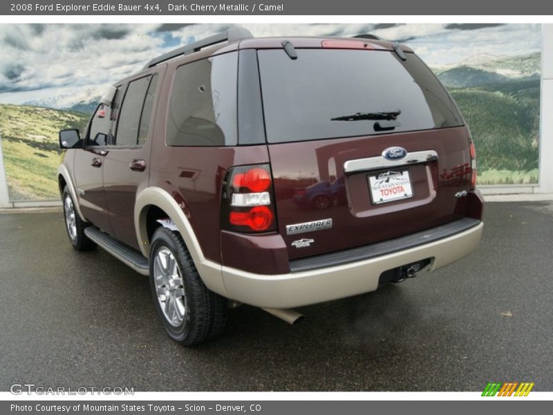 Dark Cherry Metallic / Camel 2008 Ford Explorer Eddie Bauer 4x4