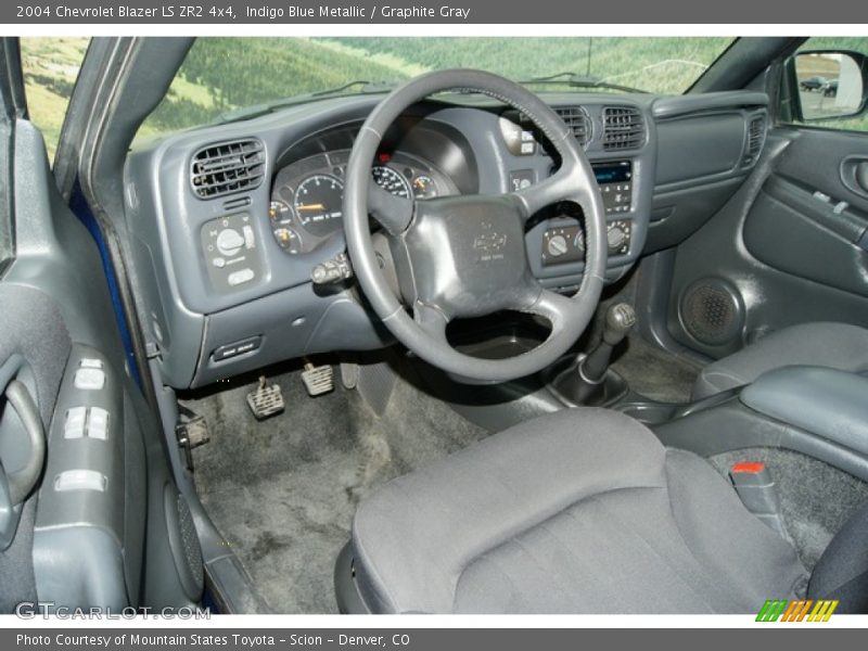 Indigo Blue Metallic / Graphite Gray 2004 Chevrolet Blazer LS ZR2 4x4