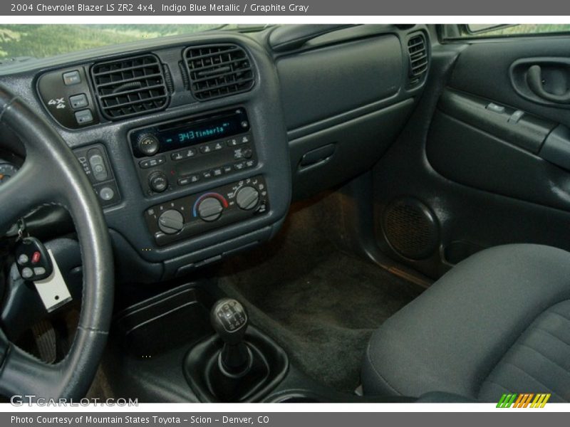 Indigo Blue Metallic / Graphite Gray 2004 Chevrolet Blazer LS ZR2 4x4