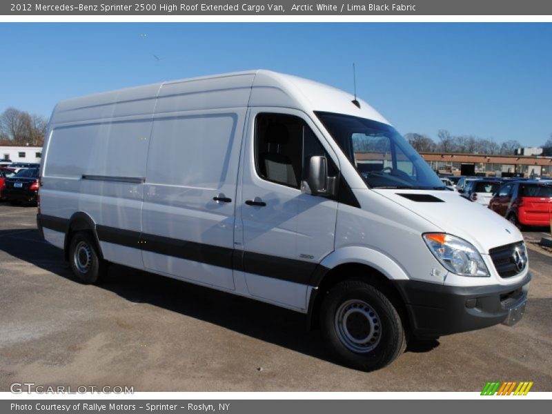 Arctic White / Lima Black Fabric 2012 Mercedes-Benz Sprinter 2500 High Roof Extended Cargo Van